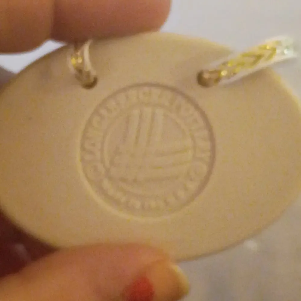 Longaberger Christmas Ceramic Jingle Bell Tie On Embellishment Basket Charm NEW!